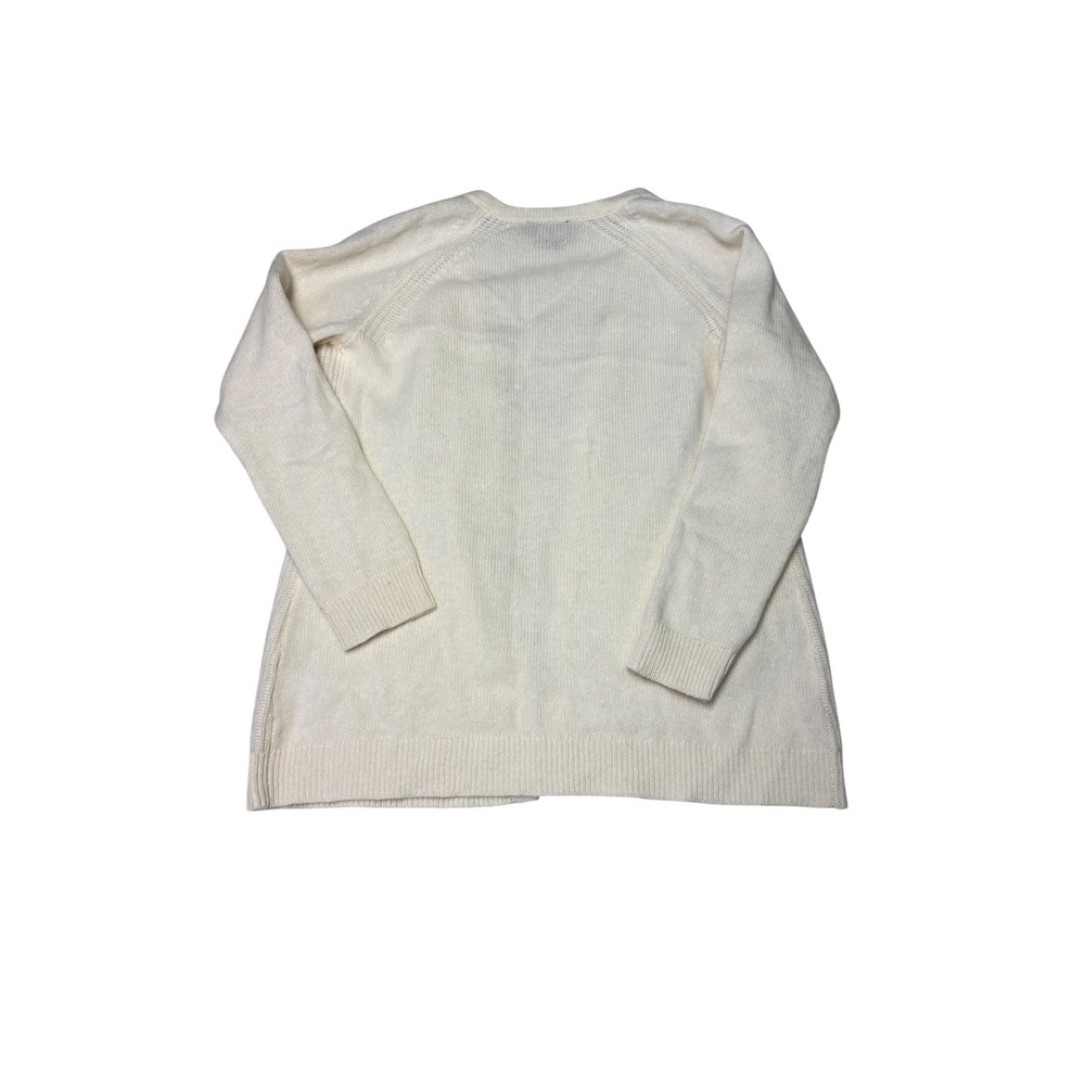 Pendleton‎ Cream Lambs Wool Angora Open Front Cardigan Sweater Petite S Ivory
